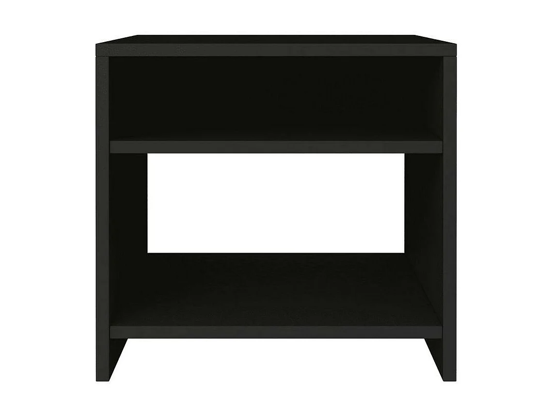 Table de chevet 2 étagères bois noir Fefi