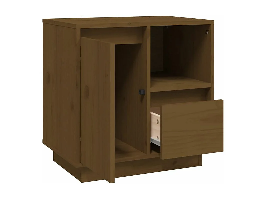 Tables de chevet 2pcs Marron miel 50x34x50 Bois de pin massif