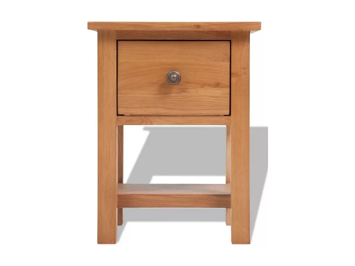 Table de chevet 1 tiroir chêne massif clair Candice 36cm