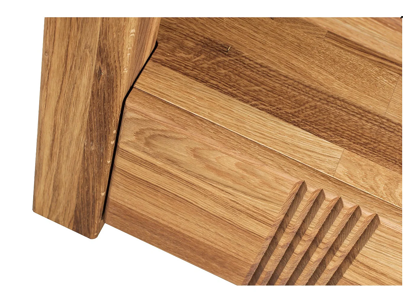 Massief eikenhouten meubel met 1 lade Valoria 53 cm