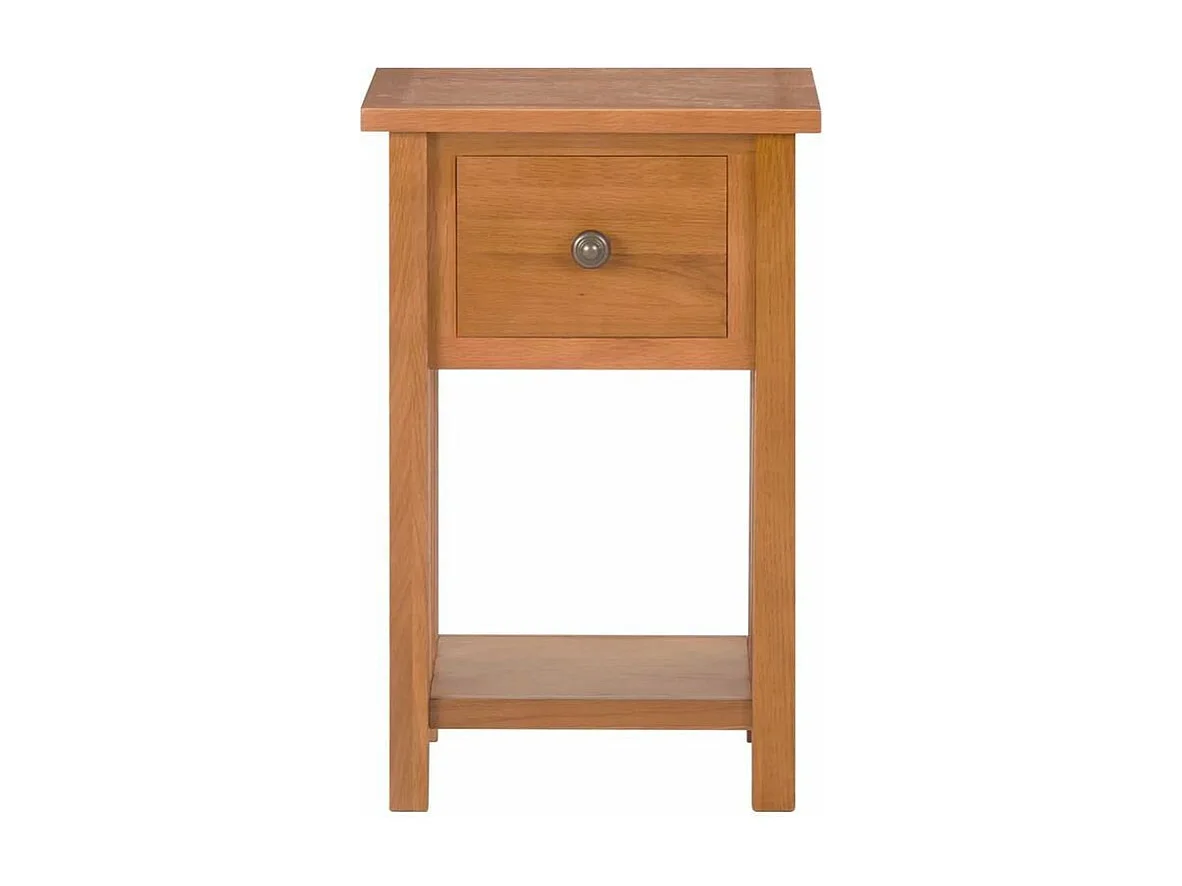 Table de chevet 1 tiroir chêne massif clair Odero