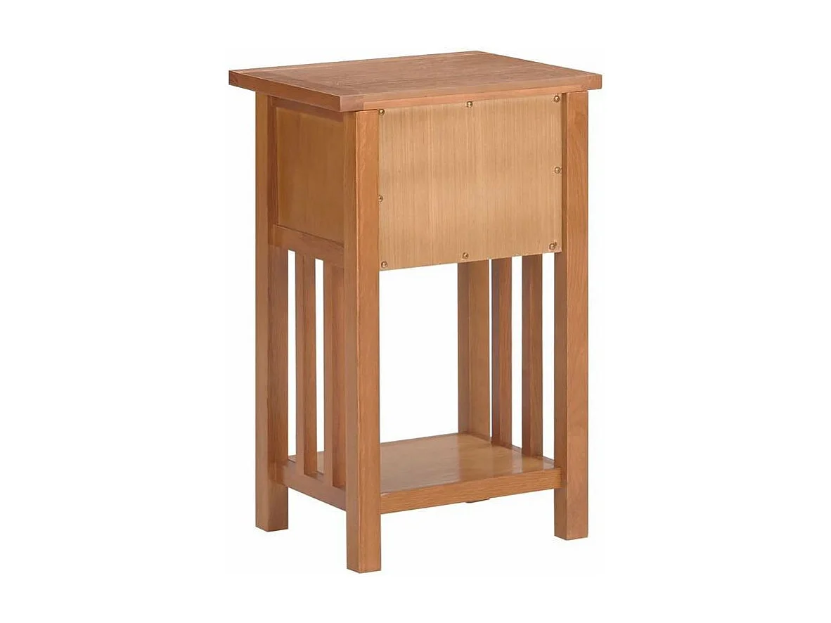 Table de chevet 1 tiroir chêne massif clair Odero