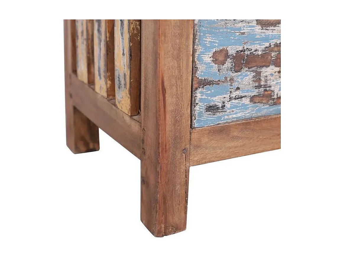 Table de chevet 1 tiroir bois de récupération massif Teref