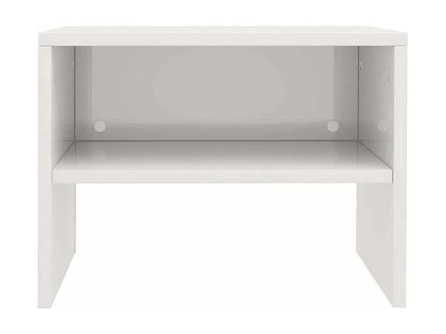 Table de chevet bois blanc briillant Tsela
