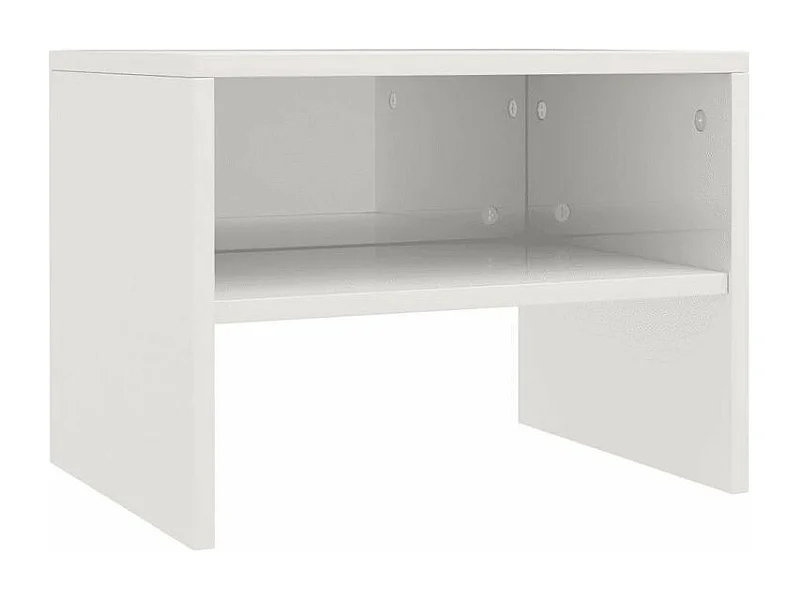 Table de chevet bois blanc briillant Tsela