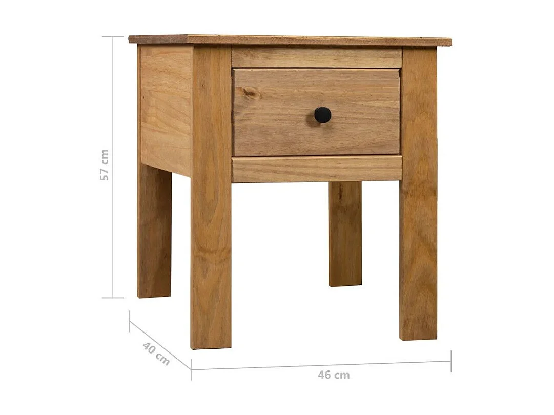 Table de chevet 1 tiroir pin massif clair Iris