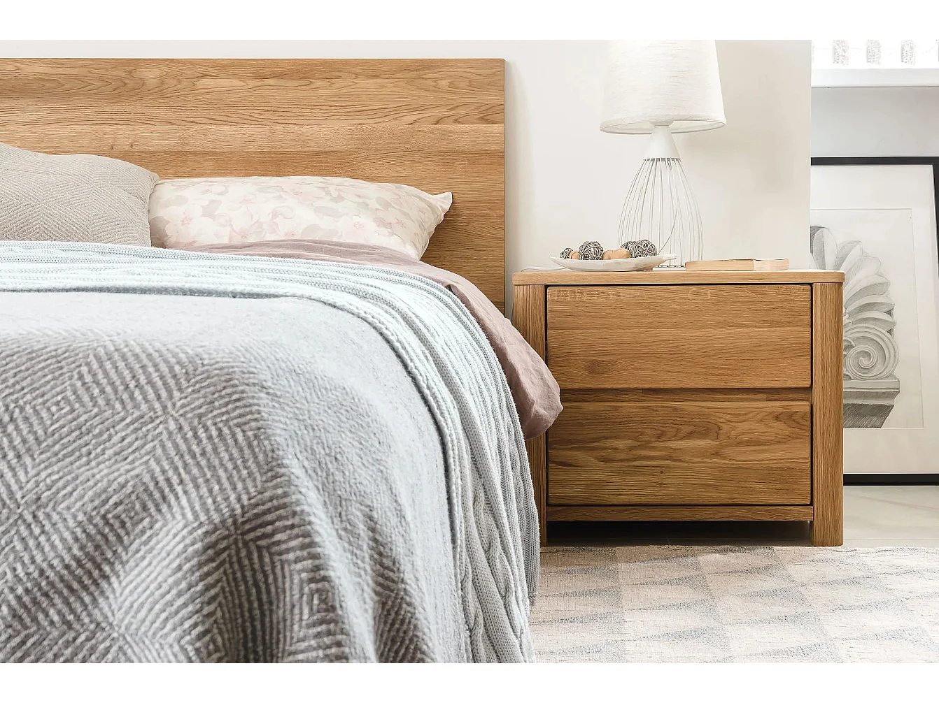 Eliza massief eikenhouten kast met 2 lades