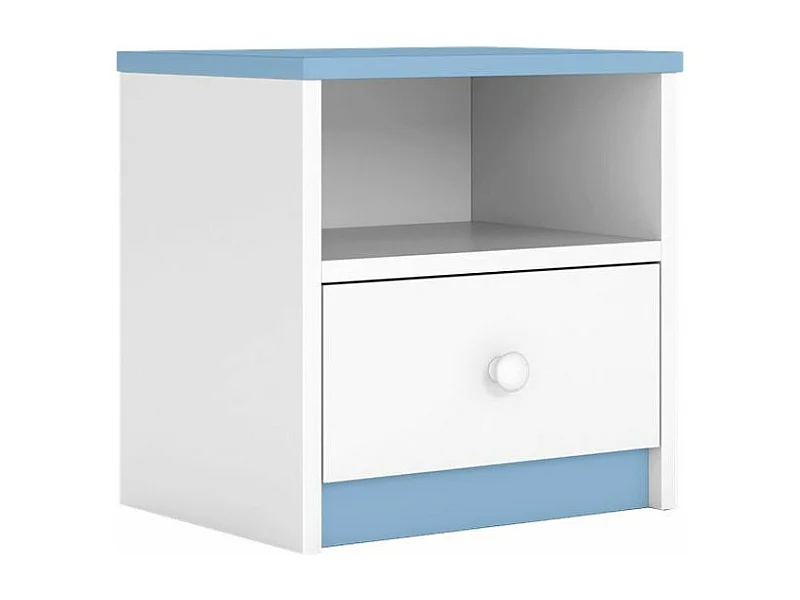 Drimy wit en blauw nachtkastje