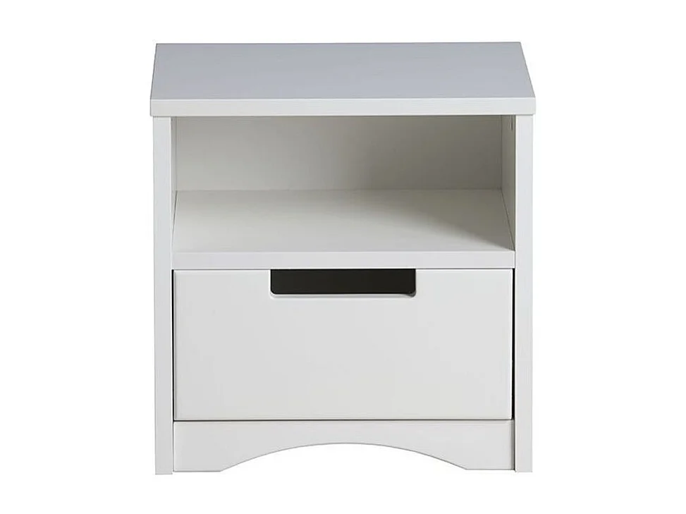 Mesita de noche Klaky blanca