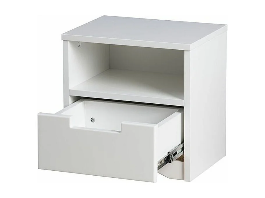 Mesita de noche Klaky blanca