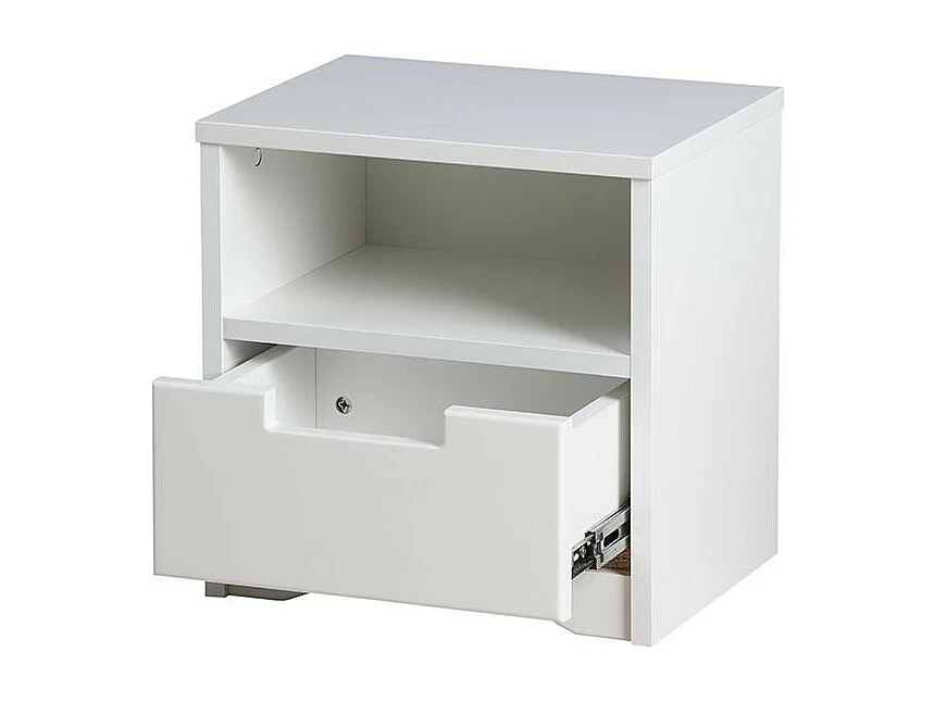 Mesita de noche Klaky blanca