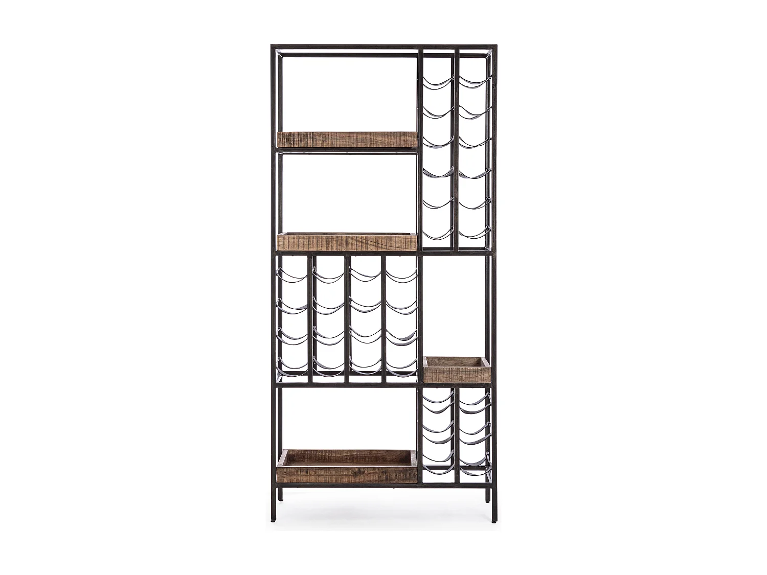 Range bouteille avec étagères acacia marron Emete L 86cm