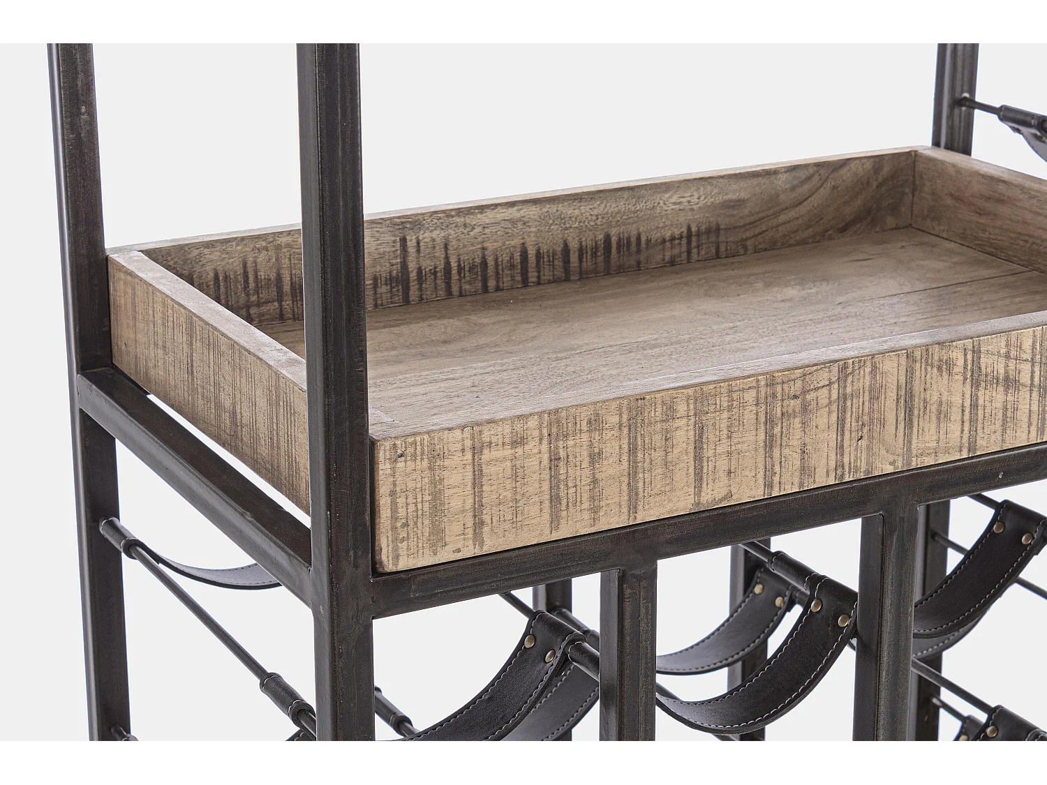 Range bouteille avec étagères acacia marron Emete L 86cm