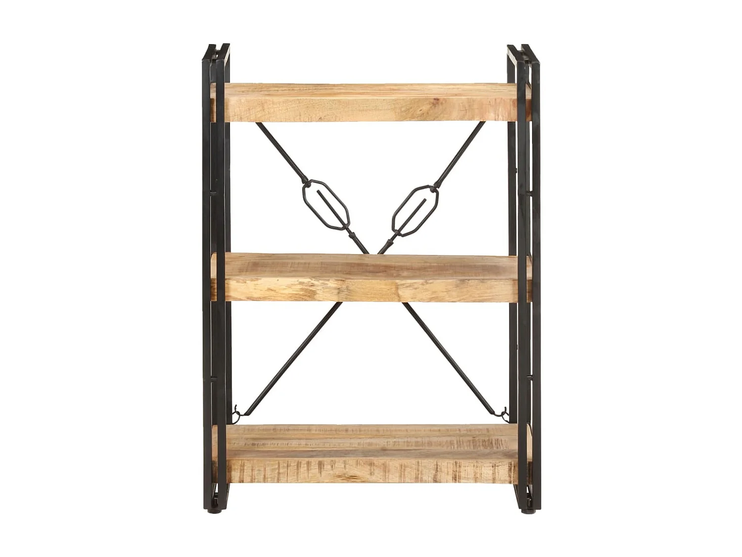 Bibliothèque à 3 niveaux 60x30x80 Bois de manguier massif