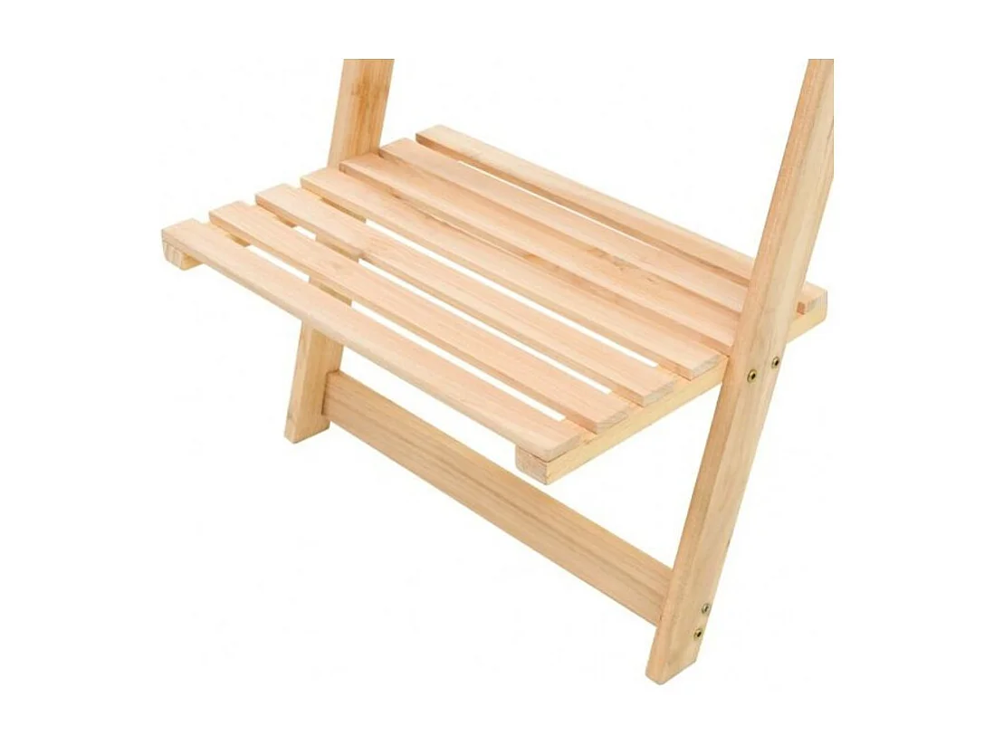 Bibliothèque murale 5 tablettes cèdre massif clair Lenna