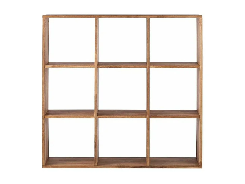 Librería de madera maciza de roble 9 compartimentos Moby 112 cm