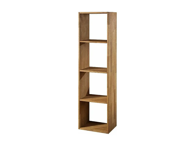 Librería Danark madera maciza de roble 40 cm 4 compartimentos