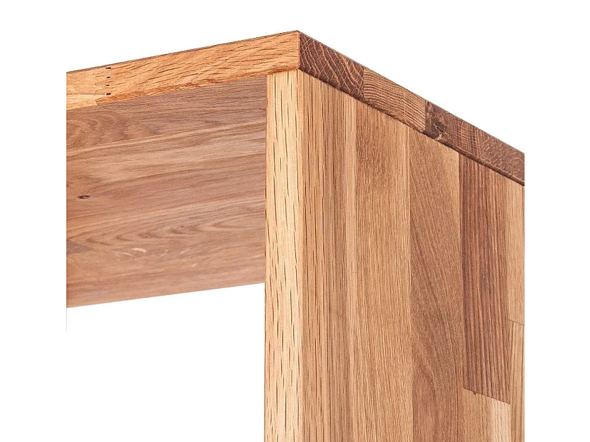 Librería de madera maciza de roble 3 compartimentos Moby 113 cm