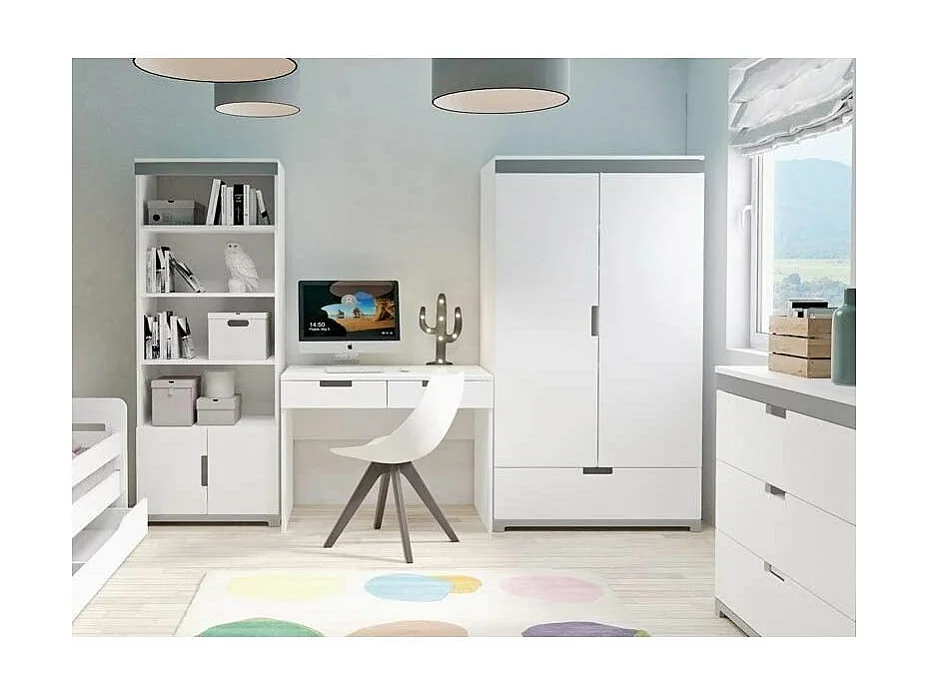 Bibliothèque enfant blanche Moly