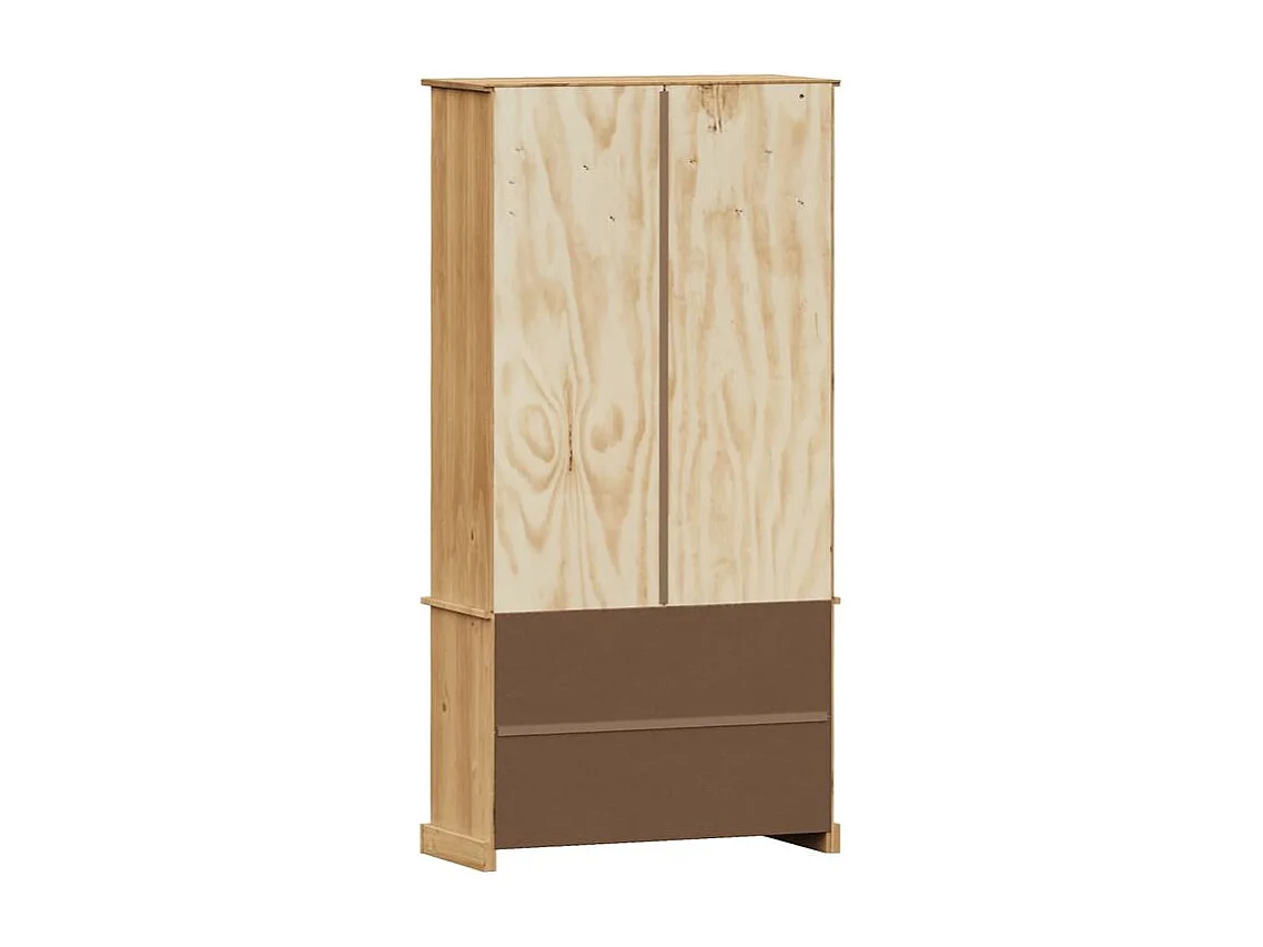 Vitrine en verre VIGO 85x35x170 bois massif de pin