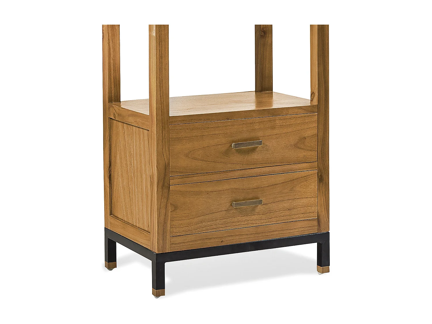 Librería Mindy madera maciza clara 2 cajones 4 estantes Zandhu 60 cm