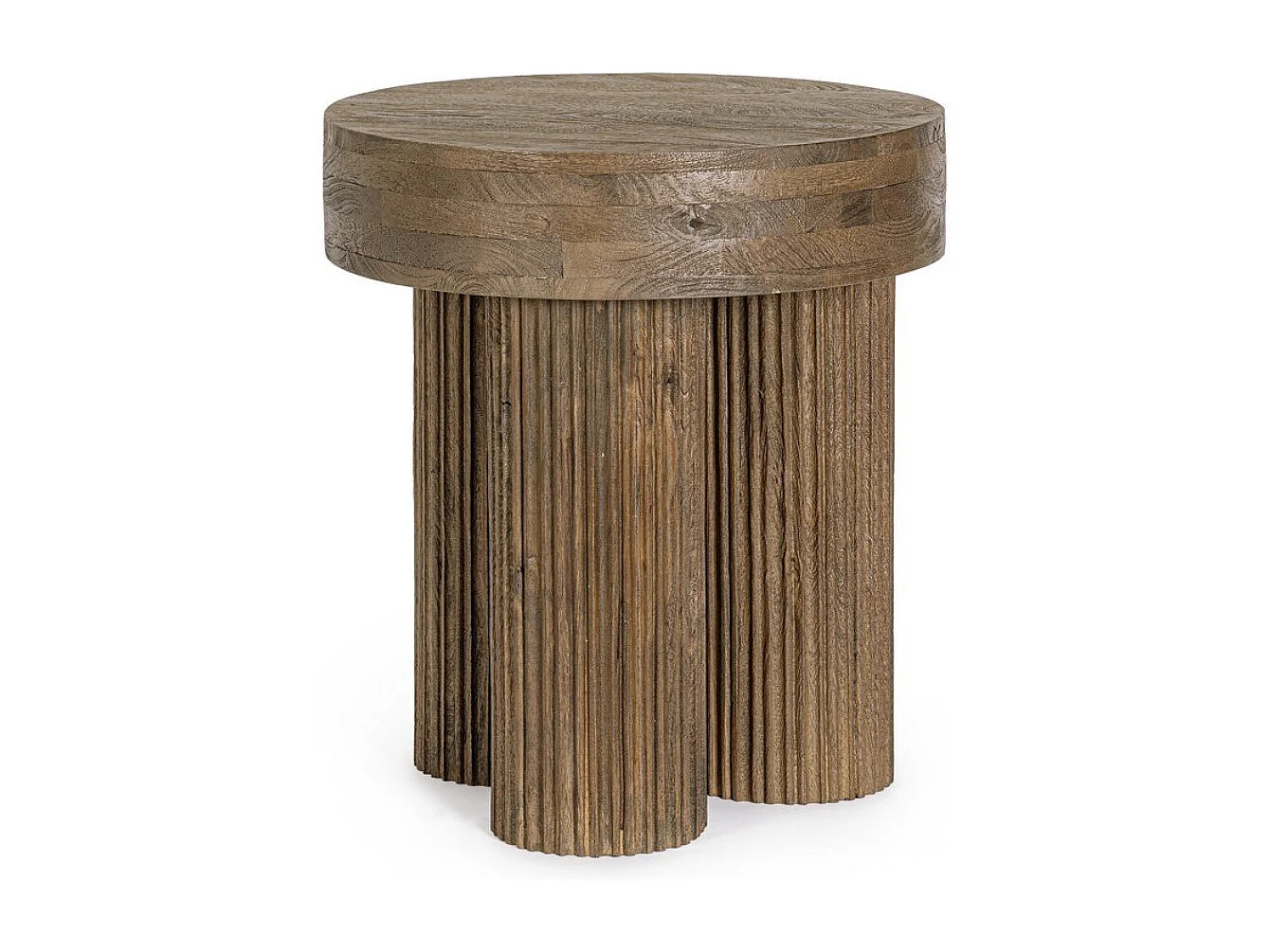Table d'appoint en bois massif Bozar 45cm-Couleur Marron