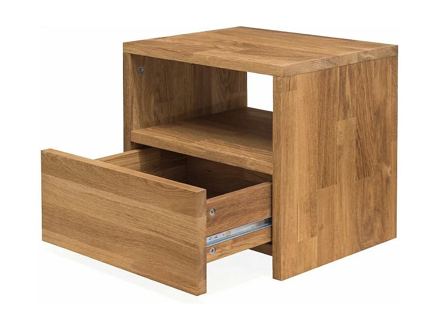 Mesa auxiliar Danark de madera maciza de roble