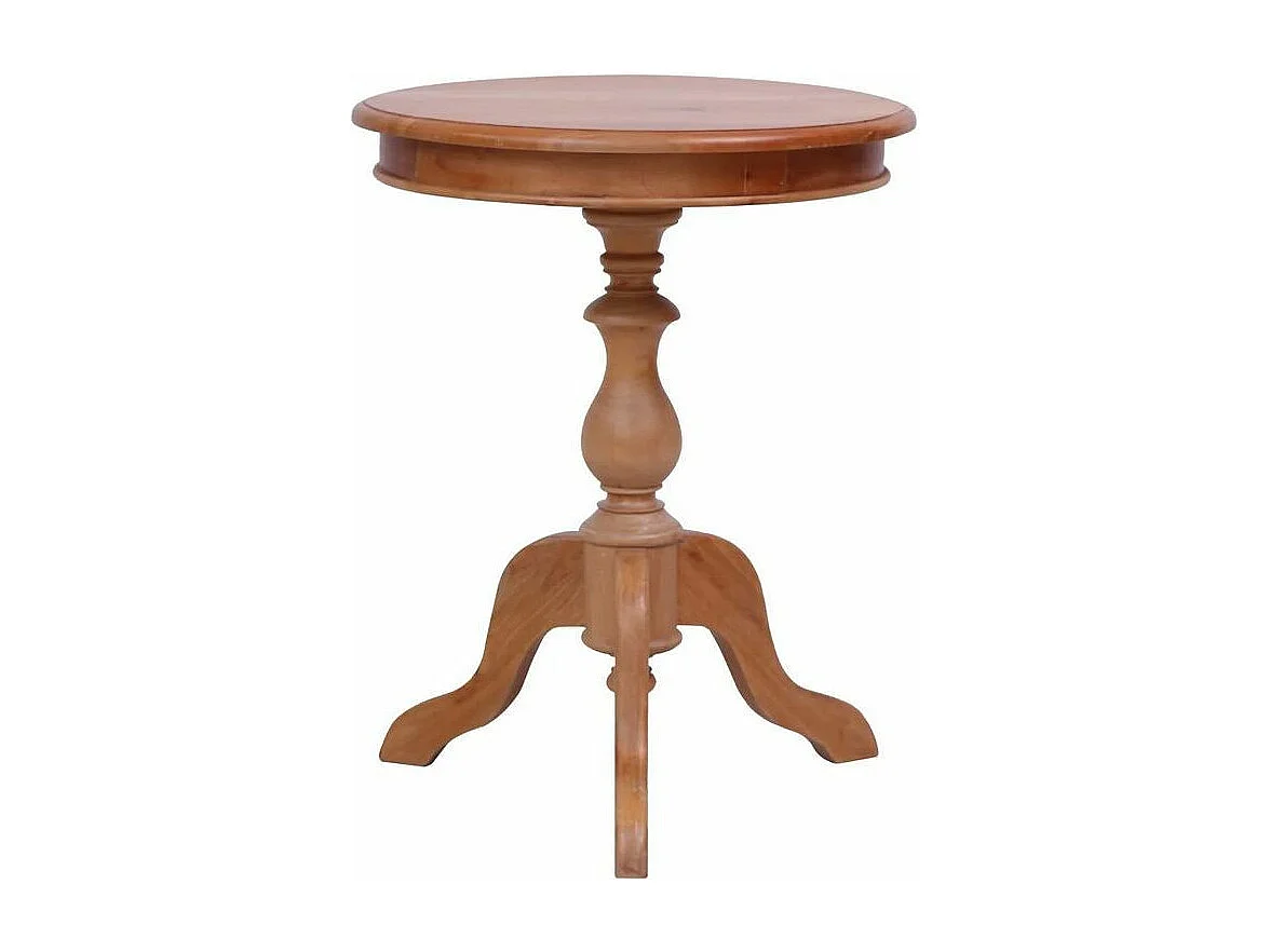 Table d'appoint ronde acajou massif clair Udyl