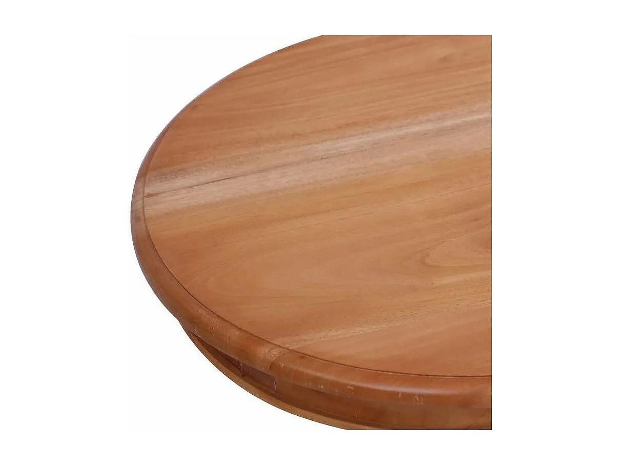 Table d'appoint ronde acajou massif clair Udyl