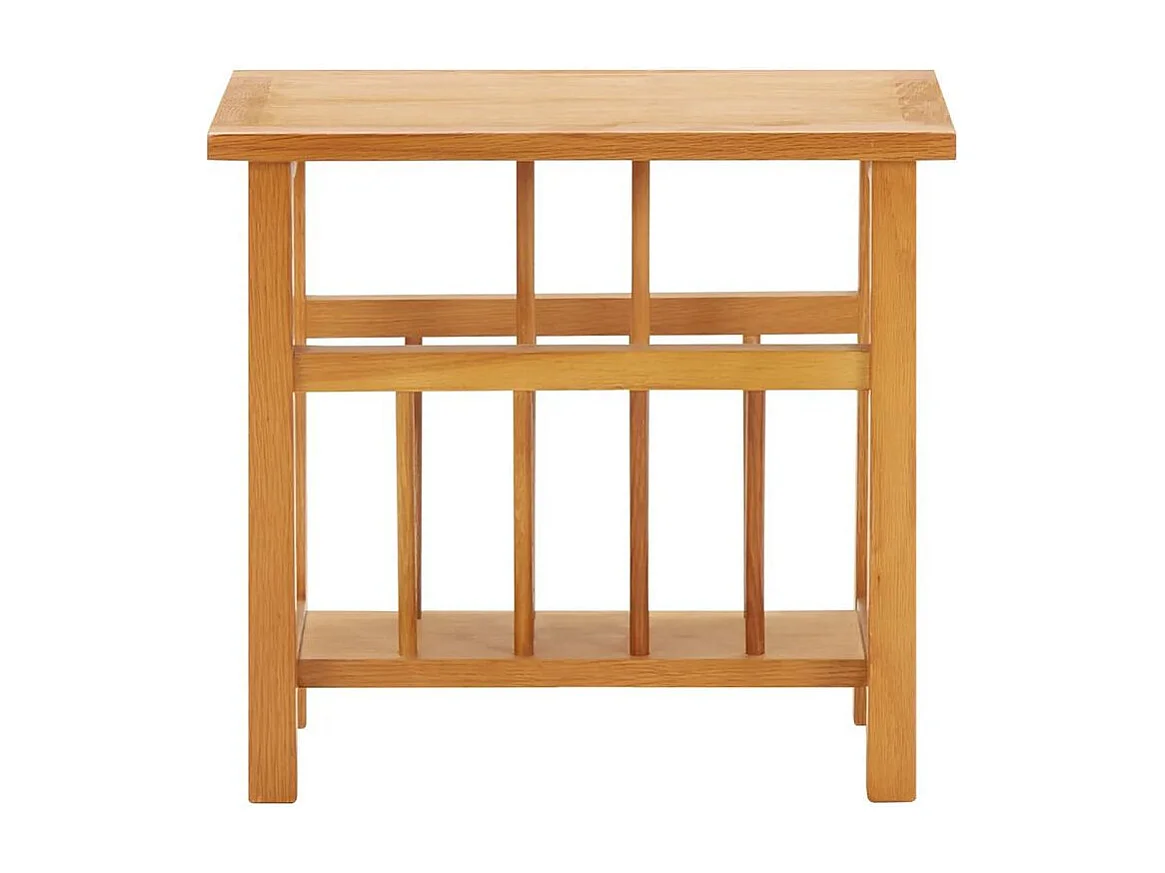Table d'appoint à revues chêne massif clair Odero H 42cm
