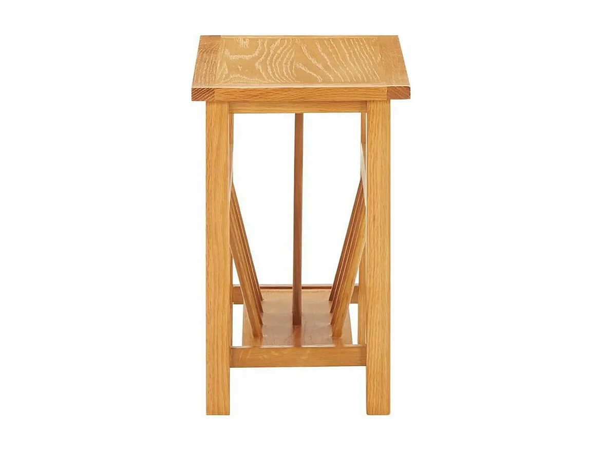 Table d'appoint à revues chêne massif clair Odero H 42cm