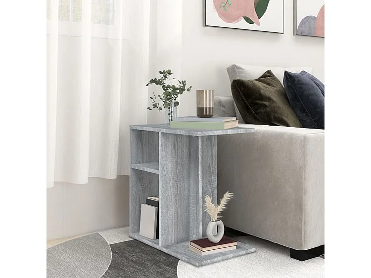 Table d'appoint Sonoma gris 50x30x50 Bois d'ingénierie