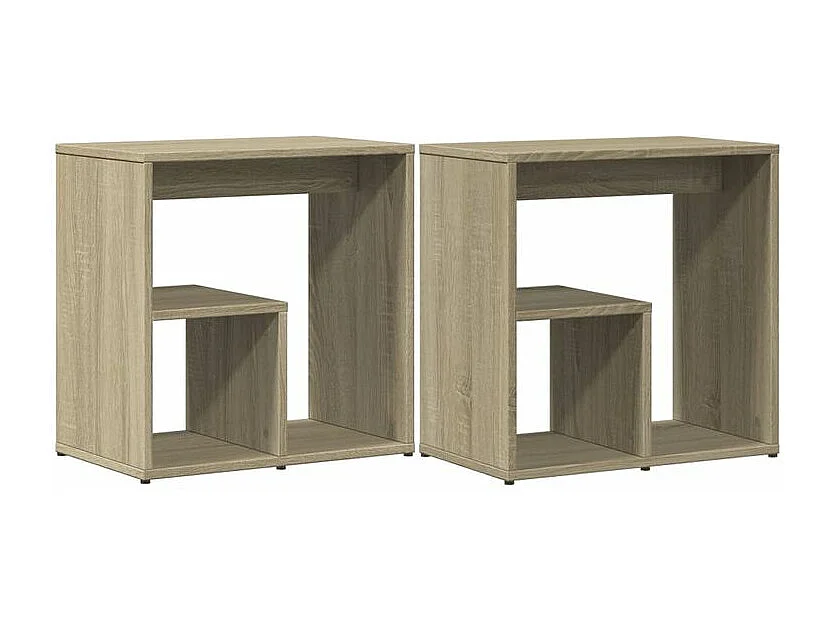 Tables d'appoint 2 pcs chêne sonoma 50x30x50 bois ingénierie