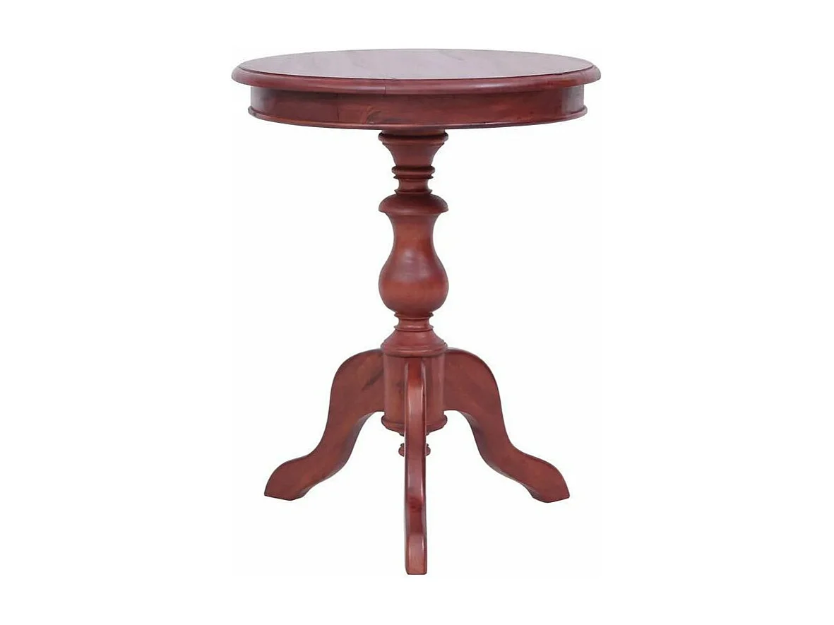 Table d'appoint ronde acajou massif foncé Udyl