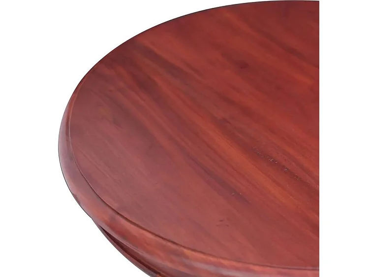 Table d'appoint ronde acajou massif foncé Udyl