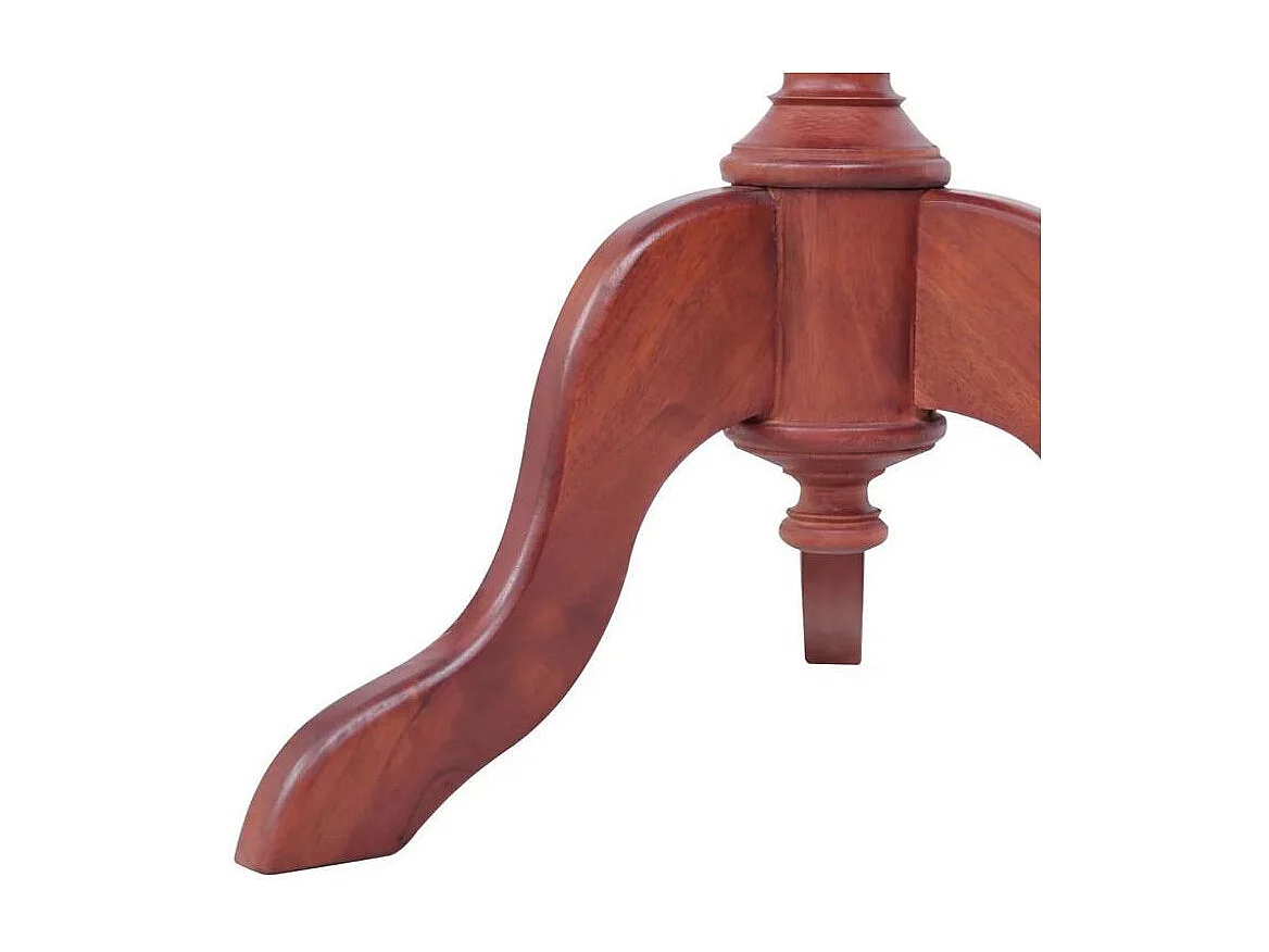 Table d'appoint ronde acajou massif foncé Udyl