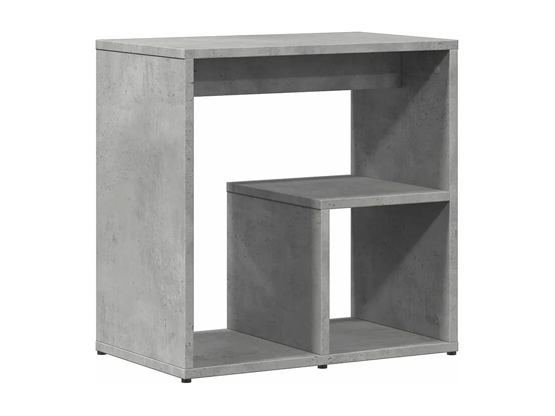 Tables d'appoint 2 pcs gris béton 50x30x50 bois d'ingénierie