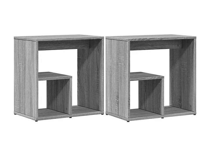 Tables d'appoint 2 pcs sonoma gris 50x30x50 bois d'ingénierie