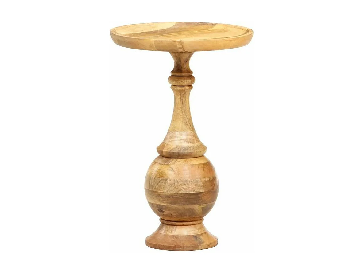 Table d'appoint ronde manguier massif clair Didal