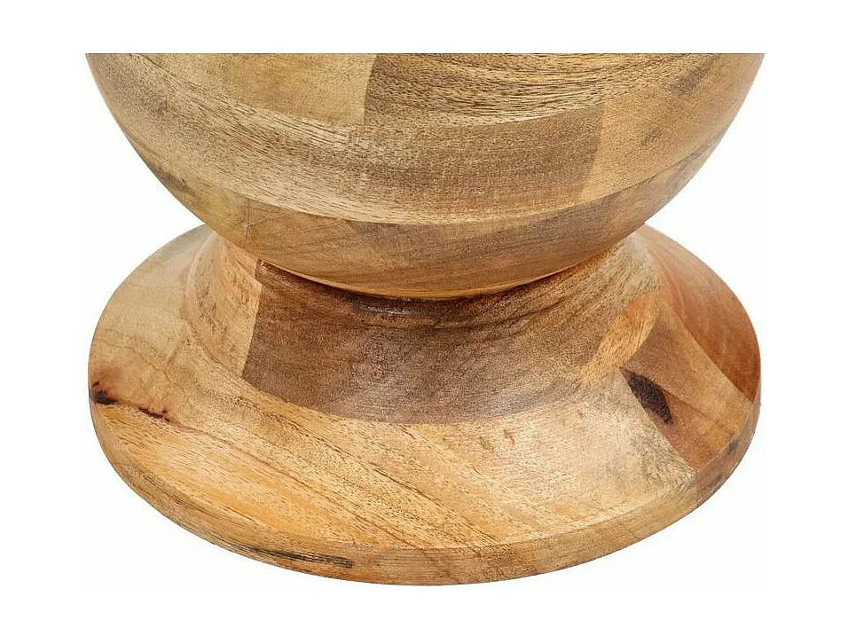 Table d'appoint ronde manguier massif clair Didal