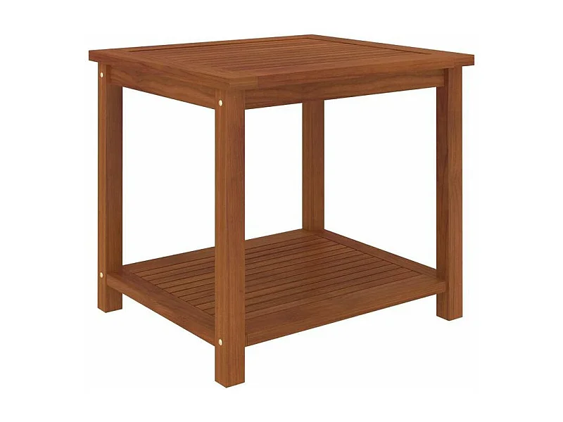 Table d'appoint carrée acacia massif foncé Klover