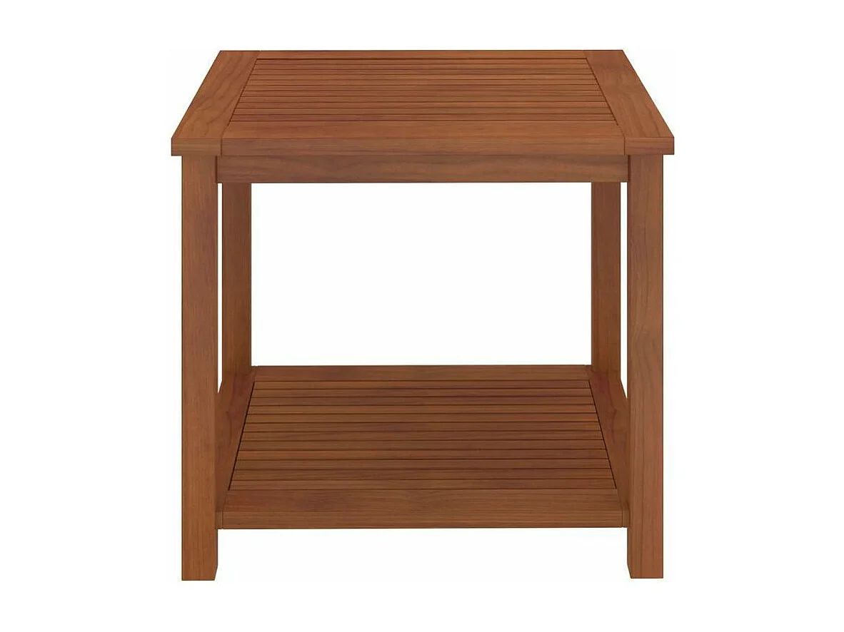 Table d'appoint carrée acacia massif foncé Klover