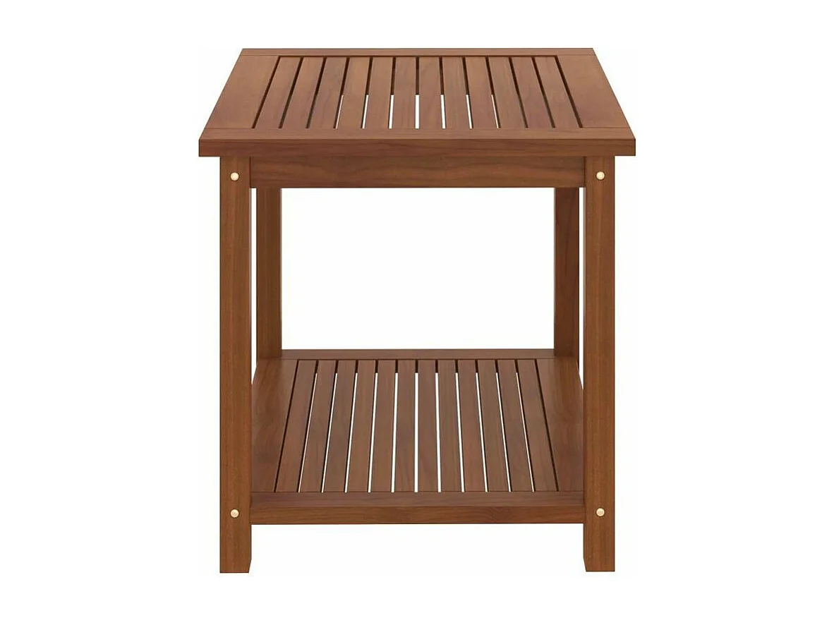 Table d'appoint carrée acacia massif foncé Klover