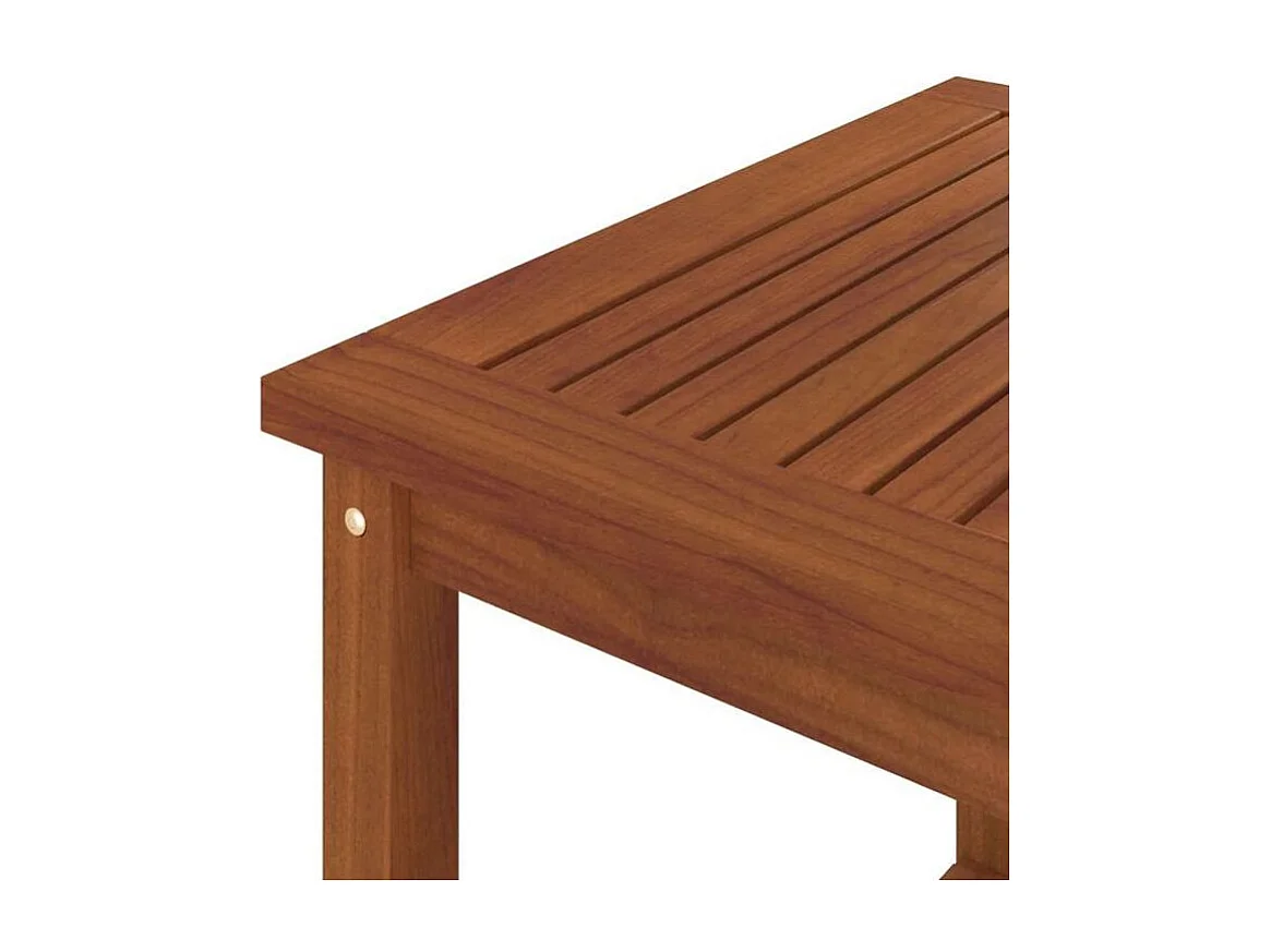 Table d'appoint carrée acacia massif foncé Klover