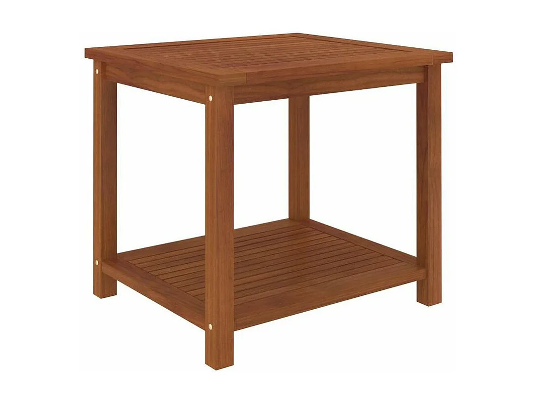 Table d'appoint carrée acacia massif foncé Klover