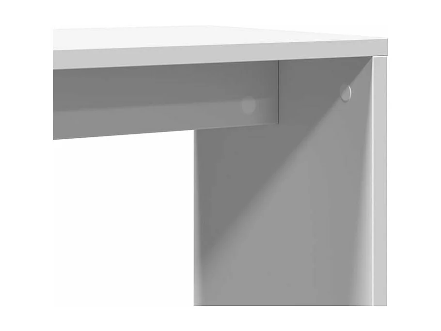 Table d'appoint blanc 50x30x50 bois d’ingénierie