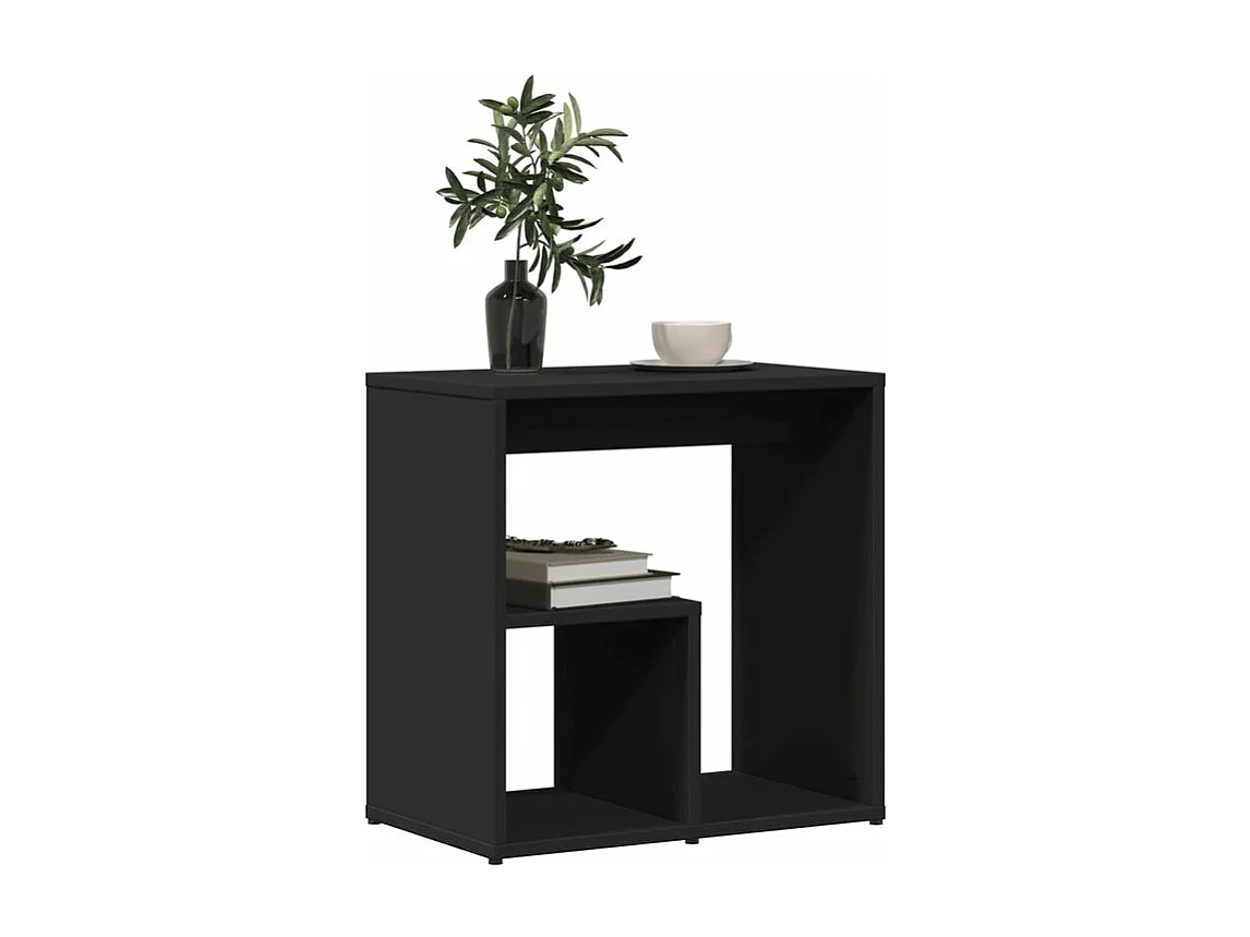 Tables d'appoint 2 pcs noir 50x30x50 bois d’ingénierie