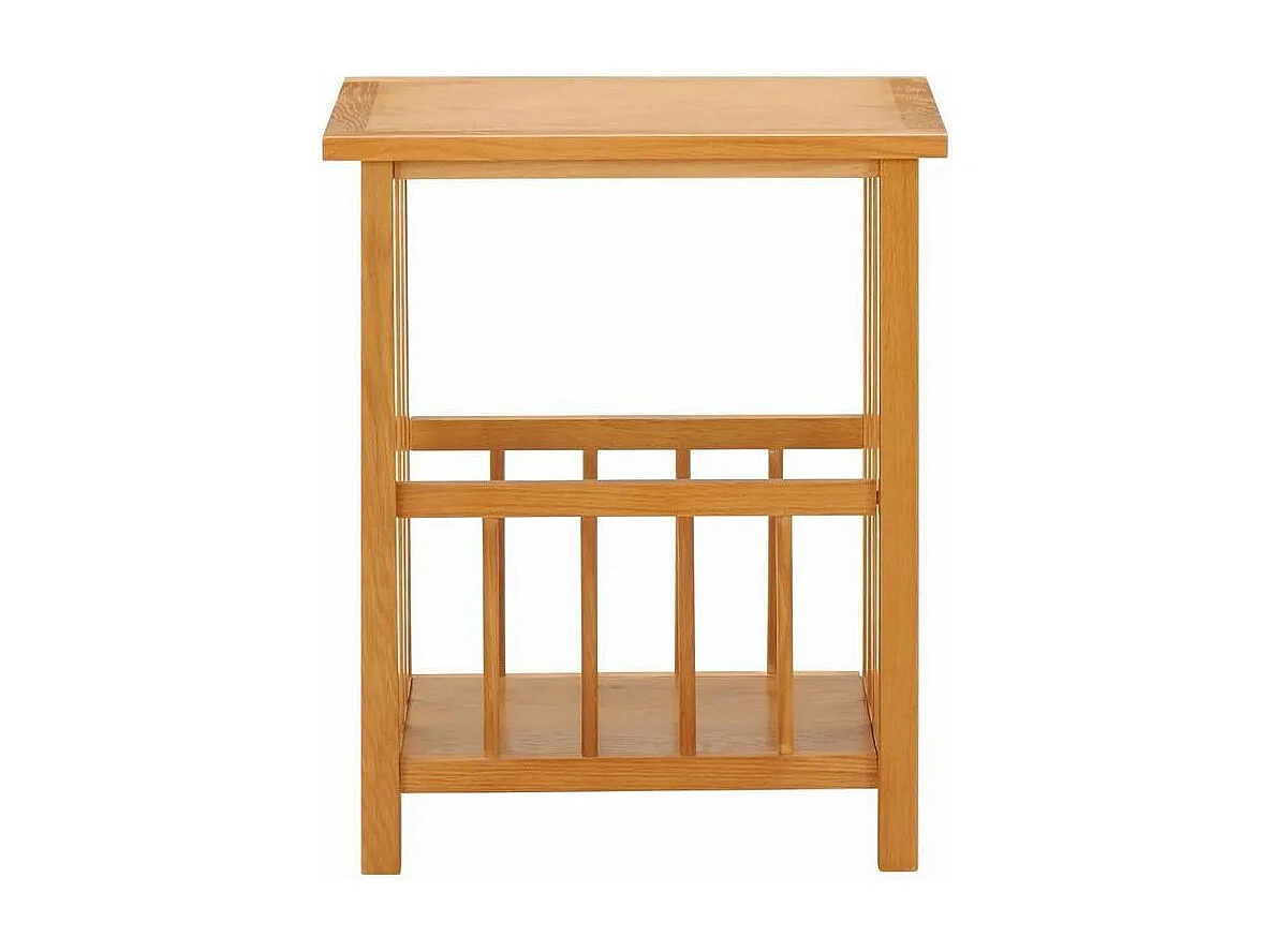 Table d'appoint à revues chêne massif clair Odero H 55cm