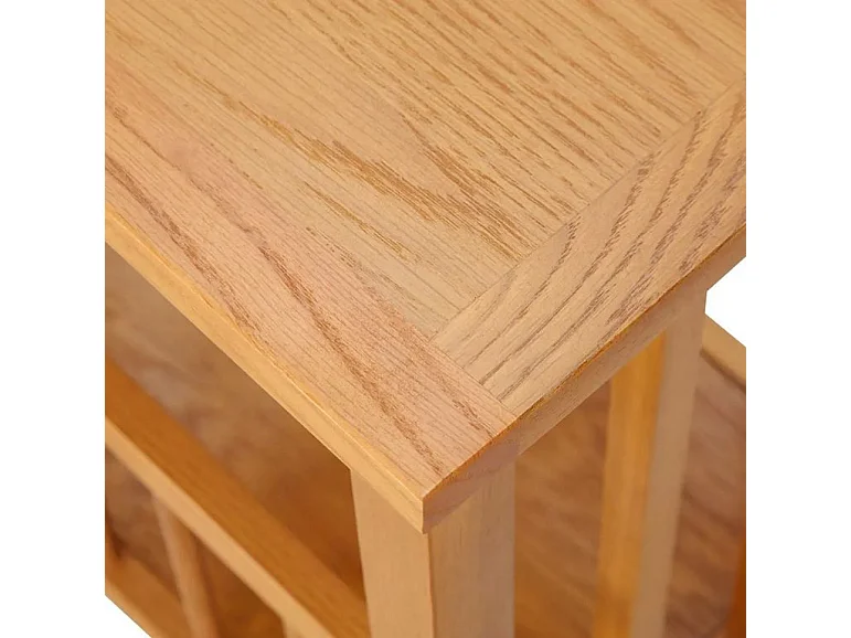 Table d'appoint à revues chêne massif clair Odero H 55cm