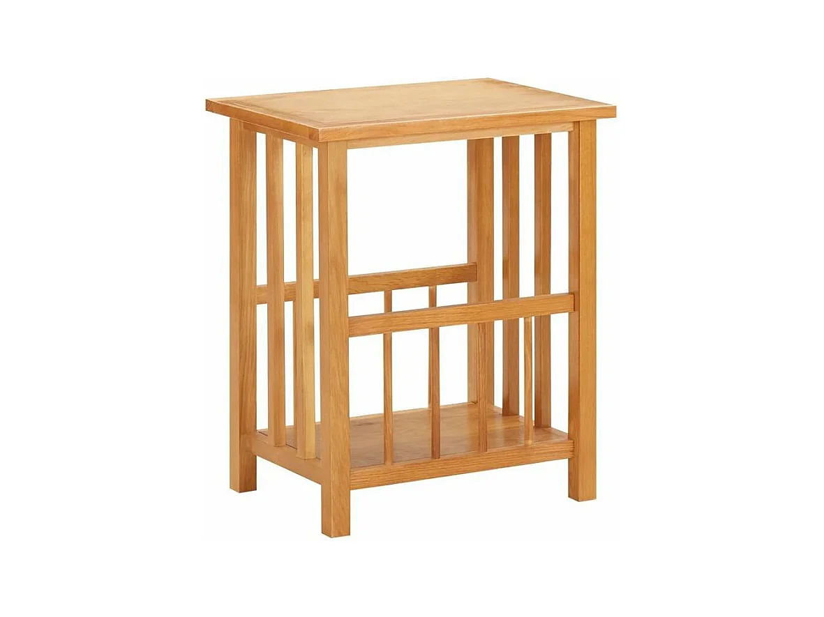 Table d'appoint à revues chêne massif clair Odero H 55cm